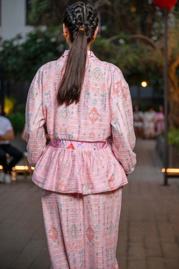 Bomber Texas Aztec knit Silk Astrology Taurus | سترة - Maison Clad