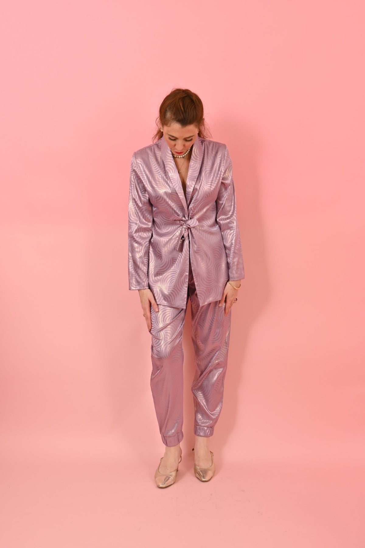 Bowie Jacket Metallic Purple| بذلة نسائية - Maison Clad