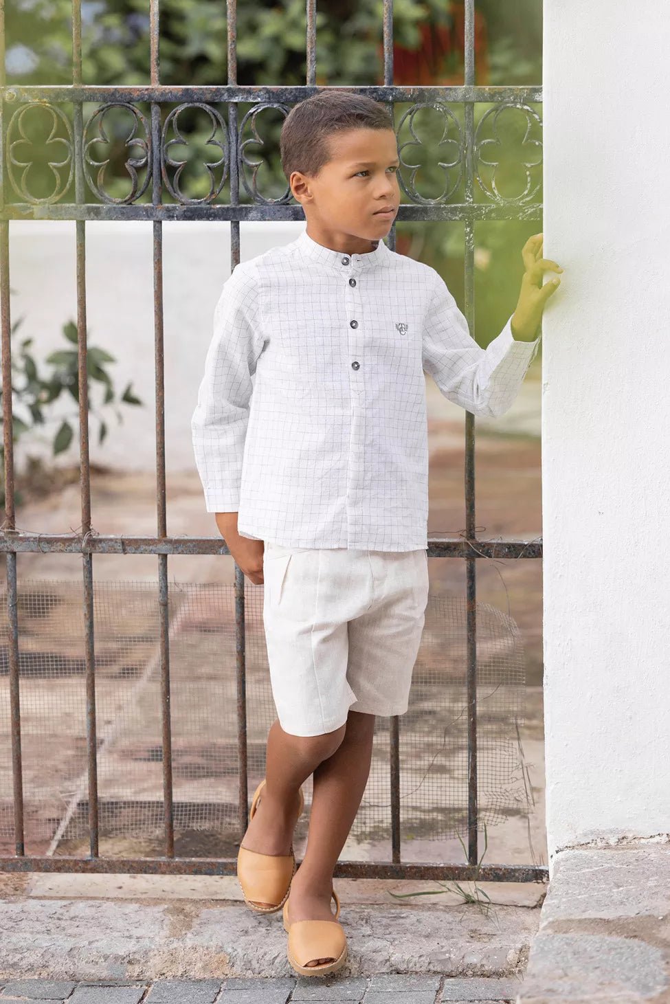 Boys Shorts Ceremonie - Beige Chine | سروال قصير - Maison Clad