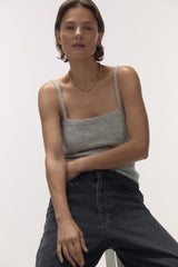 Camilla Grey Camisole Top | توب ملابس داخلية - Maison Clad