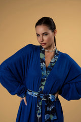 Cardigan Dress Knitwear Lace SIlk Detail| بلوزة نسائية Cardigan Knit Dress - Maison Clad