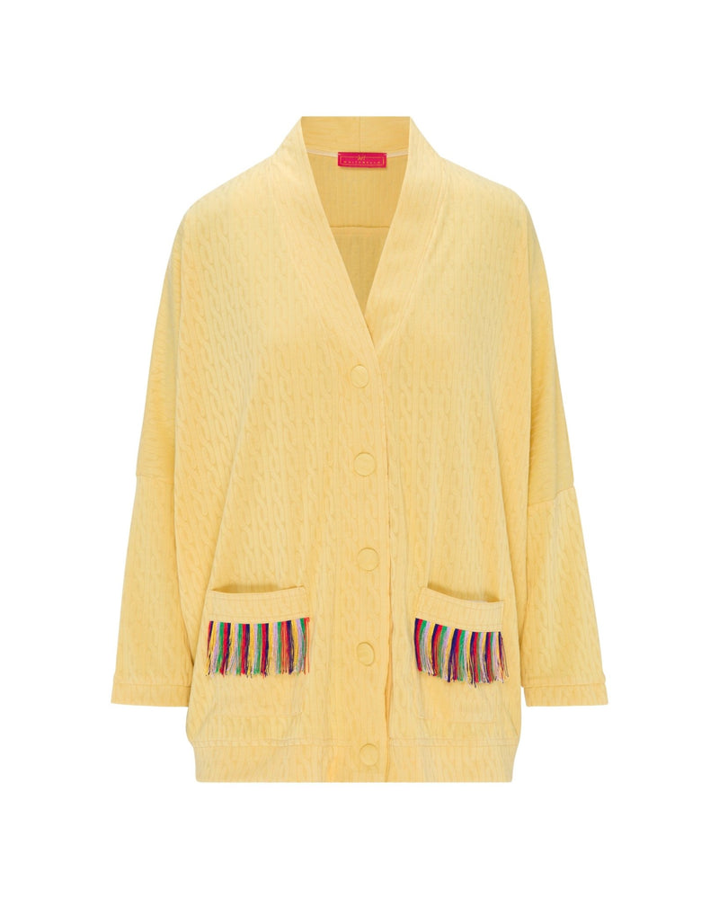 Cardigan Marley Yellow Multi Fringes | بلوزة نسائية Marley - Maison Clad
