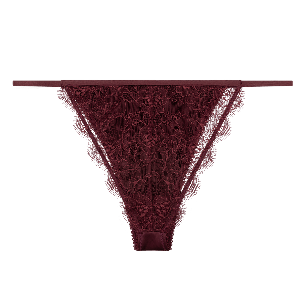 Charlotte Burgundy Briefs | الملابس الداخلية الدانتيل - Maison Clad