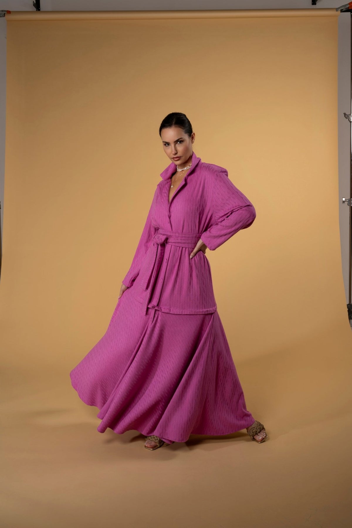 Charly Knit Dress l |فستان Charly Knit Pink - Maison Clad
