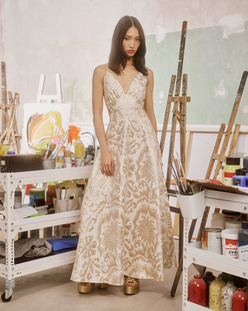 Cut Out Heliadora Off White Callisto| فستان نسائي - Maison Clad