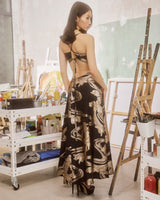 Cut Out Thessala Black Callisto| فستان نسائي - Maison Clad