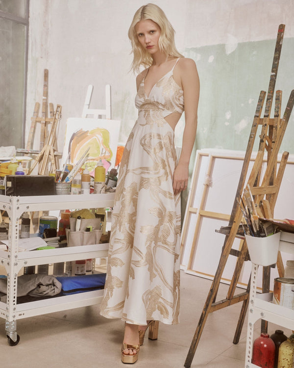 Cut Out Thessala Off White Callisto| فستان نسائي - Maison Clad