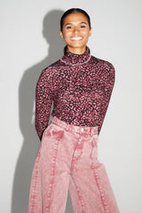 Chic Bordeaux Swiggy Palazzo Denim Pants - High Waist Wide Leg Portugal Crafted