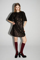 Dress Alix Sequins Burgundy|فستان Alix Sequins - Maison Clad