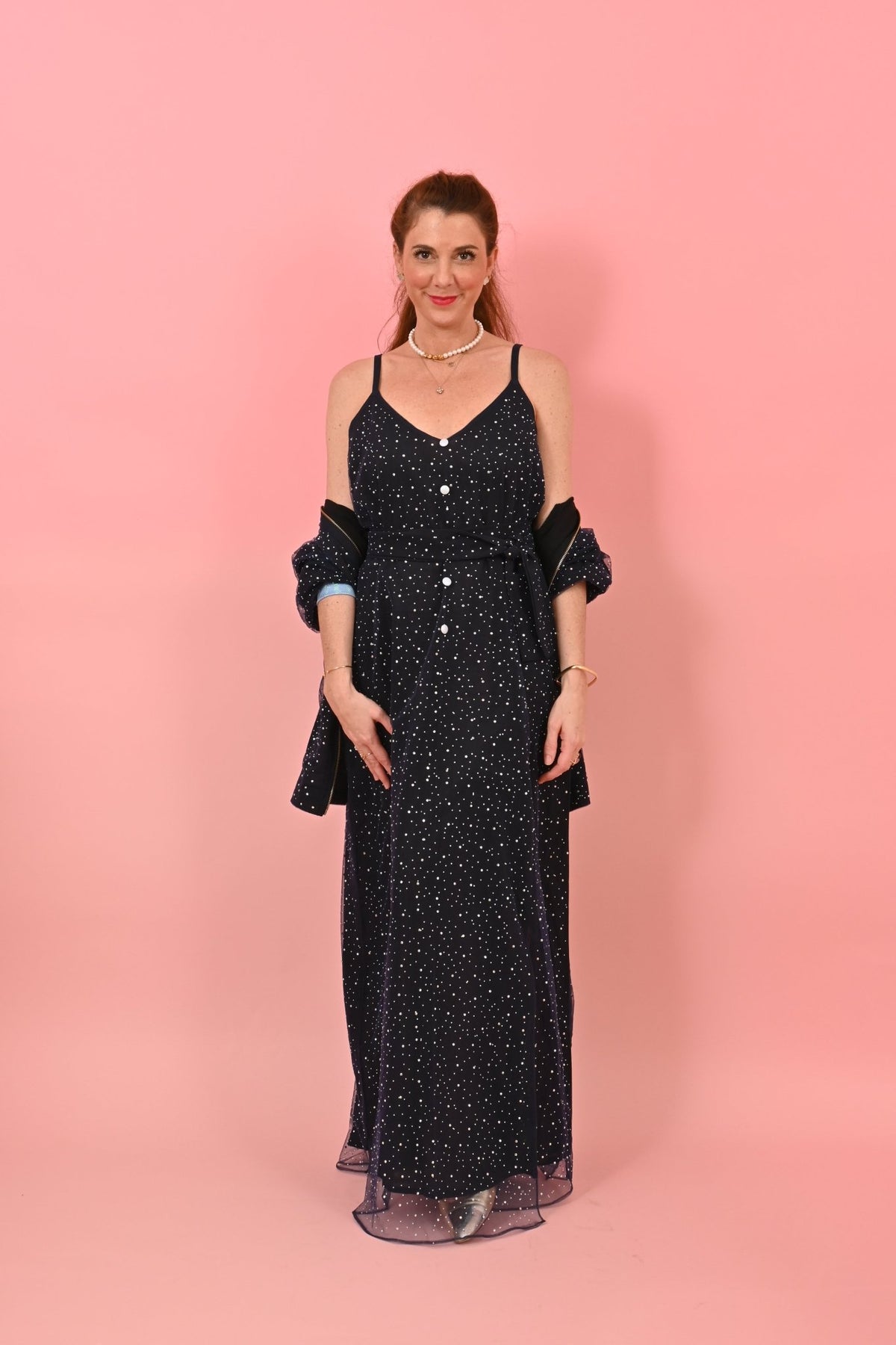 Dress Gaby Navy Blue | فستان نسائي Gaby - Maison Clad