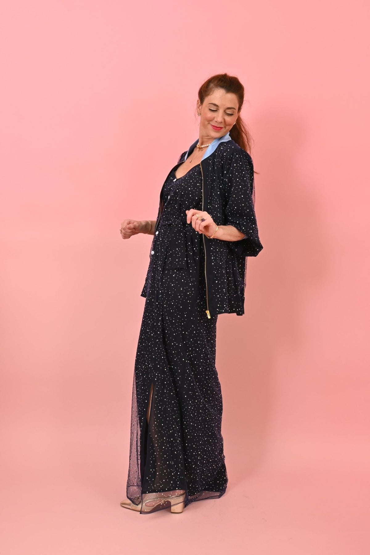 Dress Gaby Navy Blue | فستان نسائي Gaby - Maison Clad