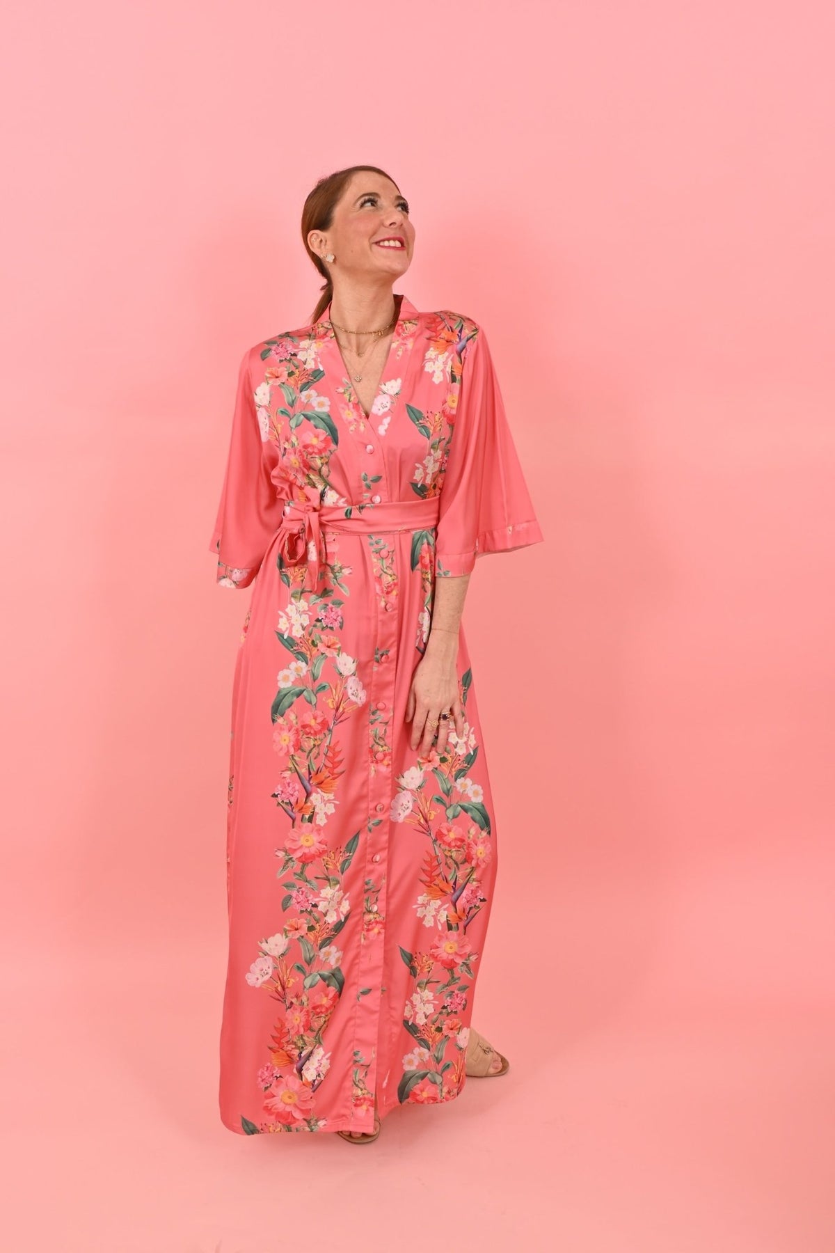 Dress Jeannette Coral |فستان Jeannette - Maison Clad