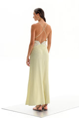 Dress Pandora Lime Althea| فستان نسائي - Maison Clad