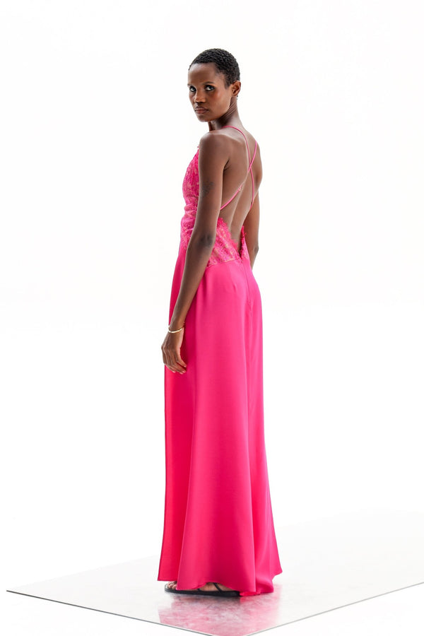 Dress Pandora Pink Althea| فستان نسائي - Maison Clad