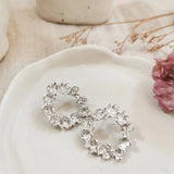 Elbe Earrings White Gold | حلق نسائي - Maison Clad