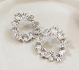 Elbe Earrings White Gold | حلق نسائي - Maison Clad