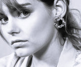 Elbe Earrings White Gold | حلق نسائي - Maison Clad