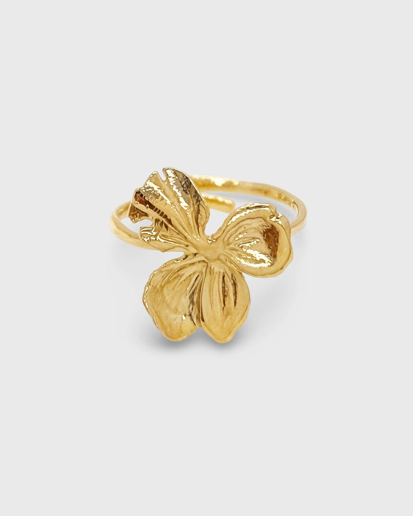 Elise Tsikis Paris Elysia Small Adjustable Gold Flower Ring