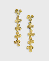 Kymaia 24k Recycled Gold Floral Cascade Earrings – Elegant French Design