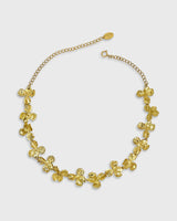 Elegant Aglaé Gold Choker Necklace with Floral Texture