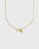Elise Tsikis Paris 24K Gold Corinthe Petal Necklace