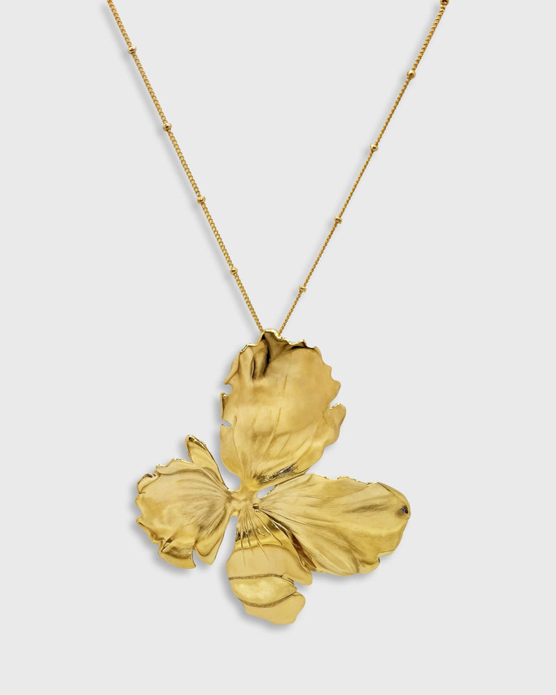 Phos 24K Gold Plated Floral Necklace – Elegant Statement Jewelry