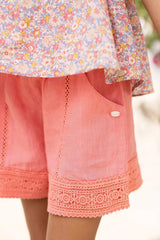 Girls Shorts Bloomer - Pink | سروال قصير - Maison Clad
