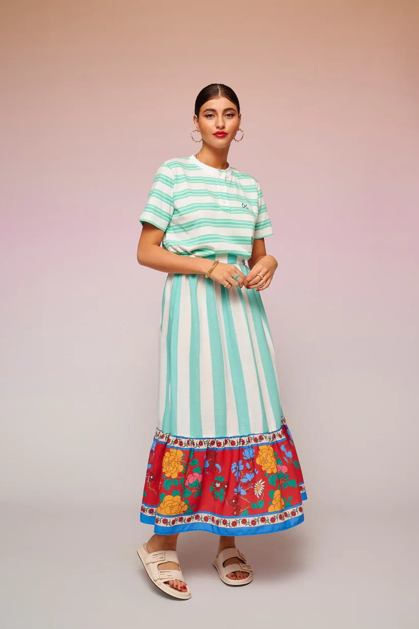 Gwen Tee Aqua | بلوزة نسائية - Maison Clad