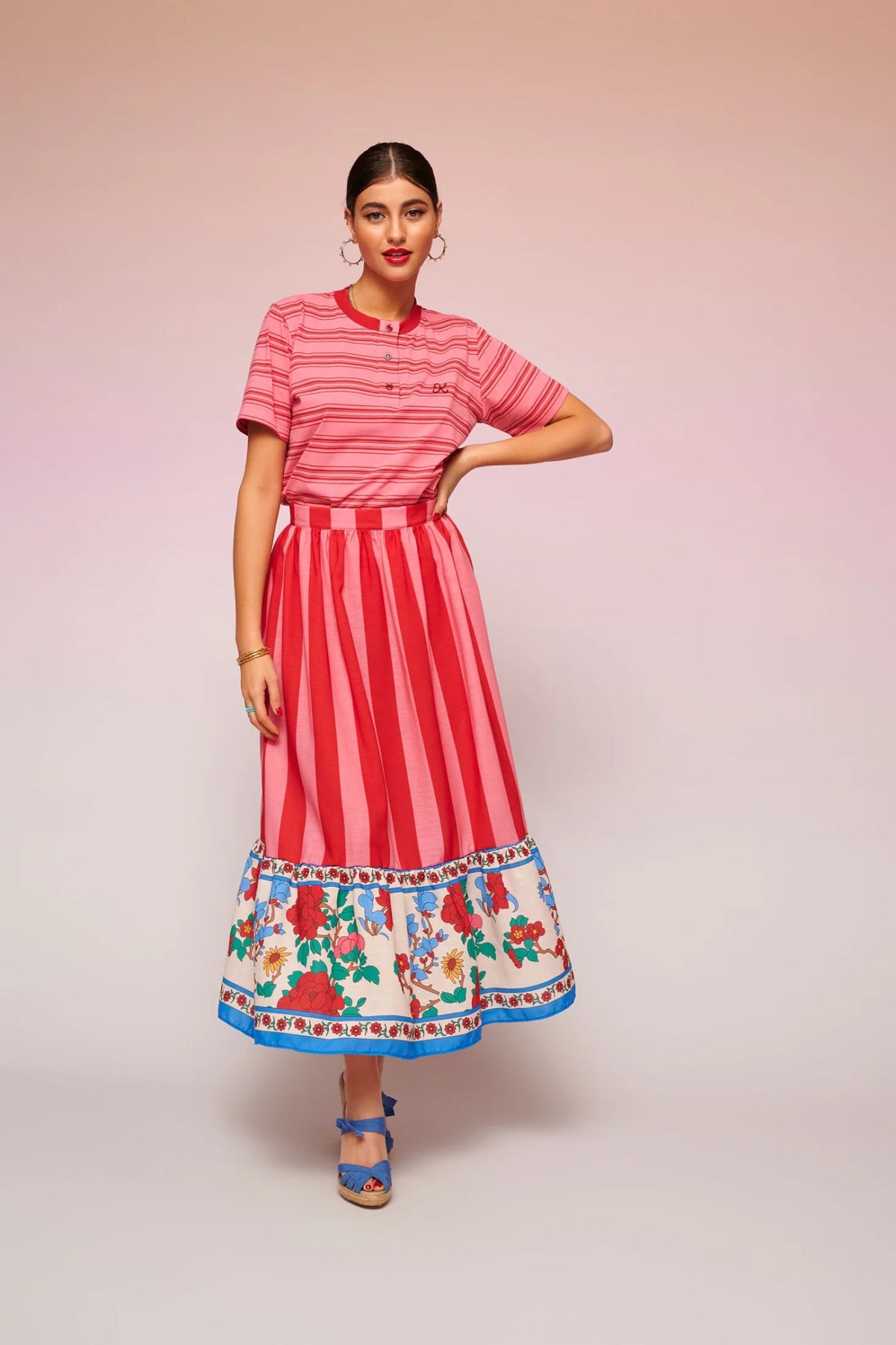 Gwen Tee Pink | بلوزة نسائية - Maison Clad