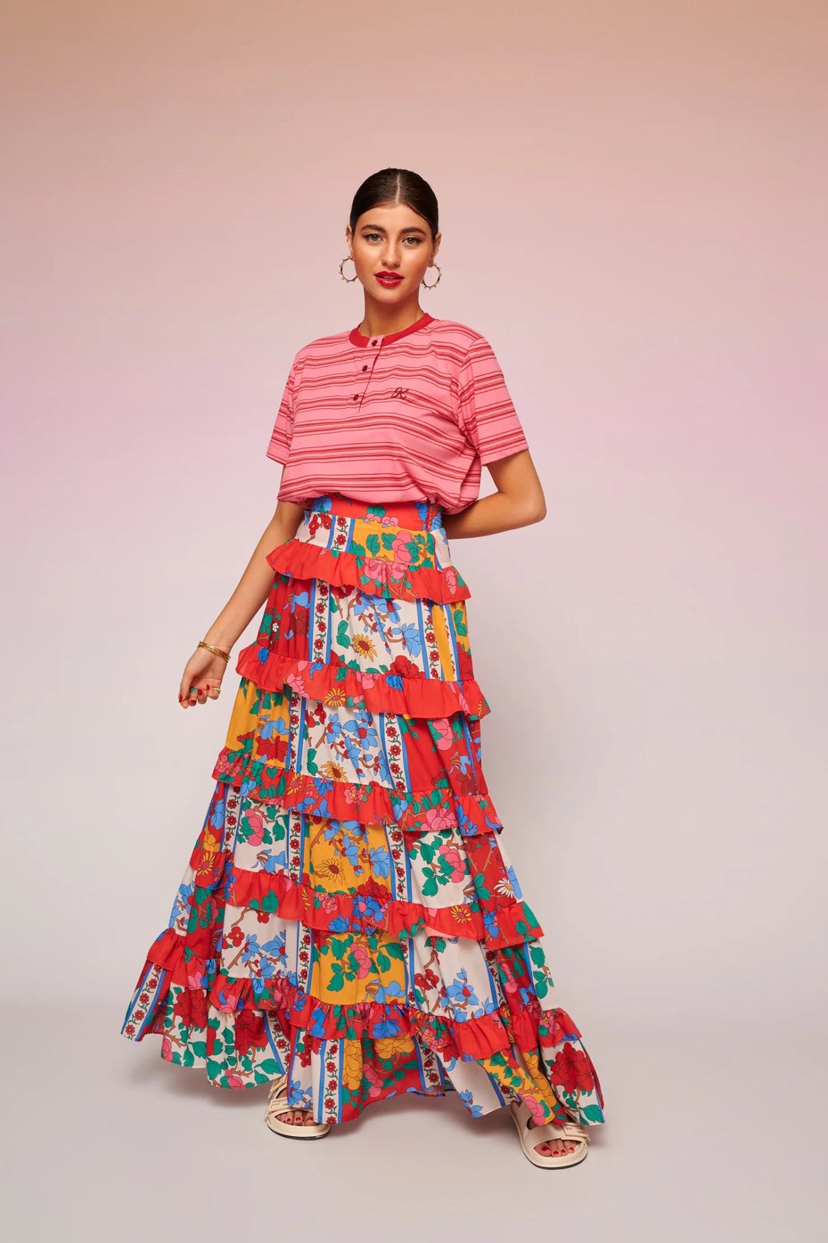 Gwen Tee Pink | بلوزة نسائية - Maison Clad