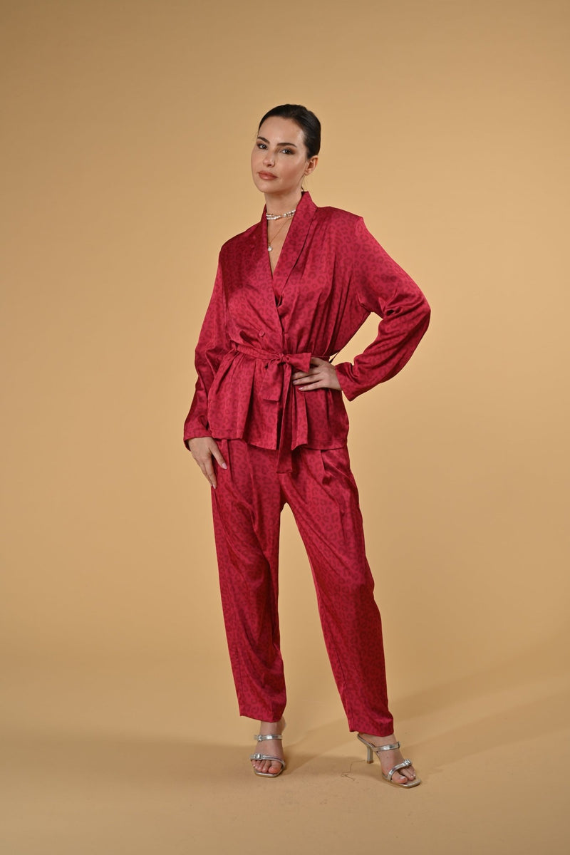 Jacket Jacky Leo Burgundy | بلوزة نسائية Jacky - Maison Clad