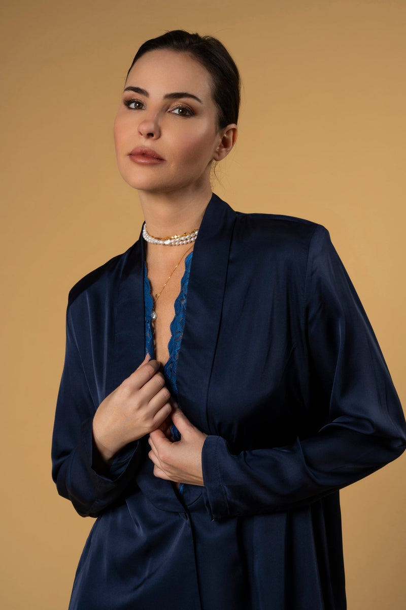 Jacket Jane Lace Navy| بلوزة نسائية Jane Lace Navy - Maison Clad