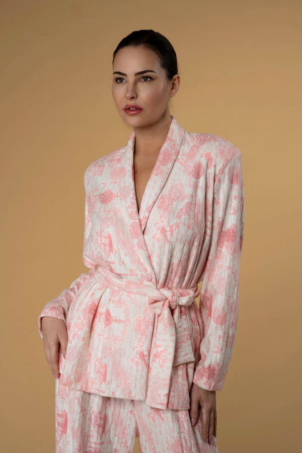 Jacket Jokko Knitwear Lace Jouy Pink | بلوزة نسائية Jokko Knitwear Lace Jouy - Maison Clad