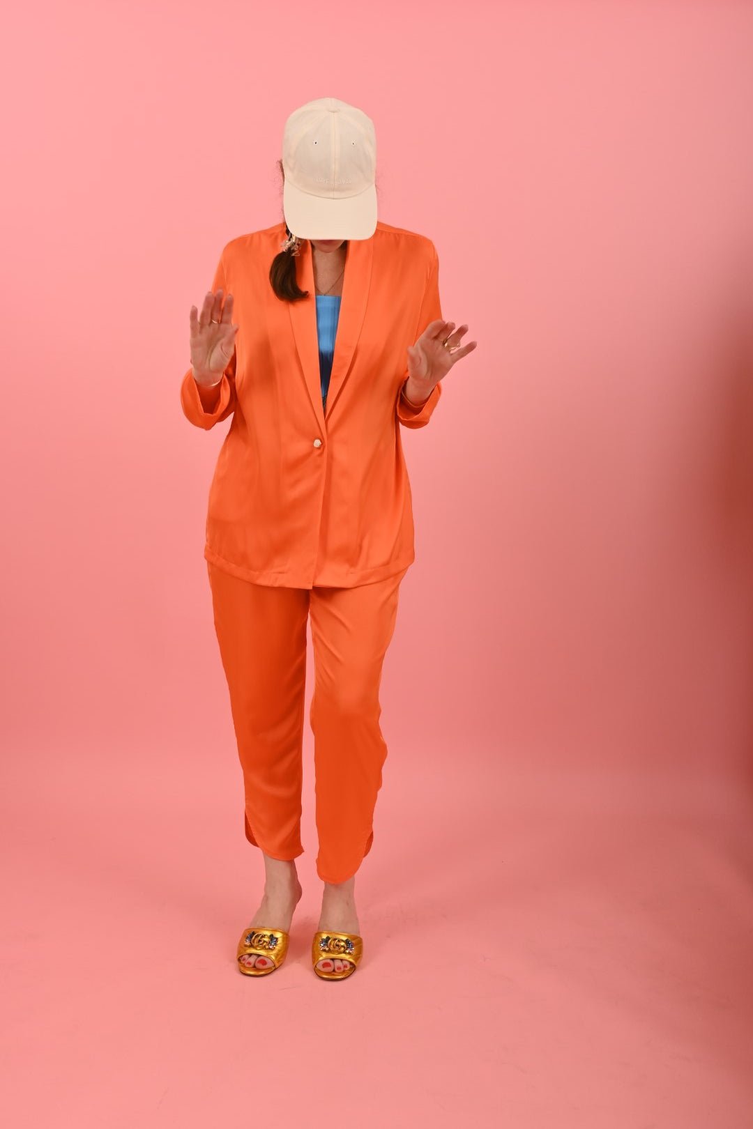 Jben Trouser Orange | بنطلون نسائي - Maison Clad