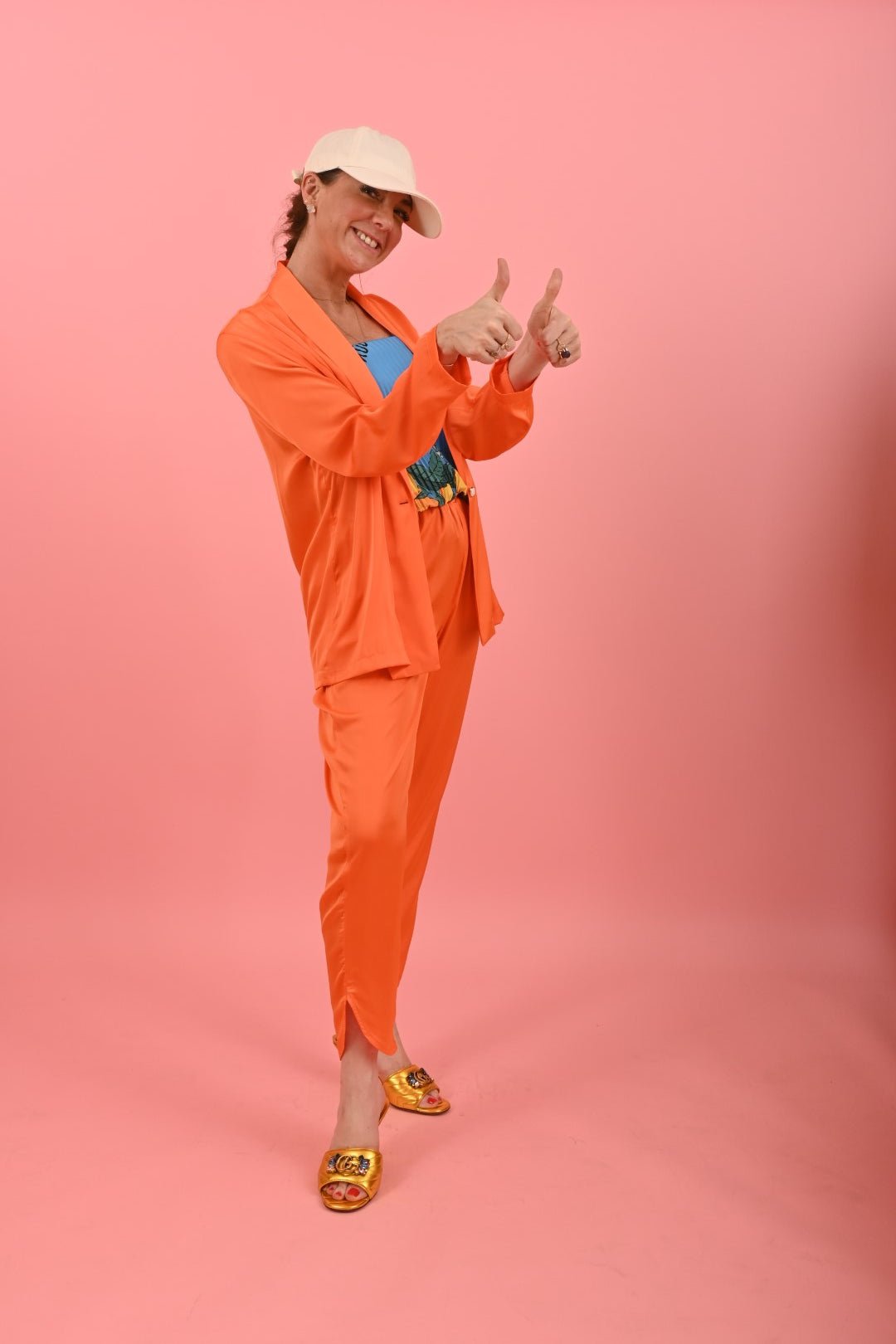 Jben Trouser Orange | بنطلون نسائي - Maison Clad