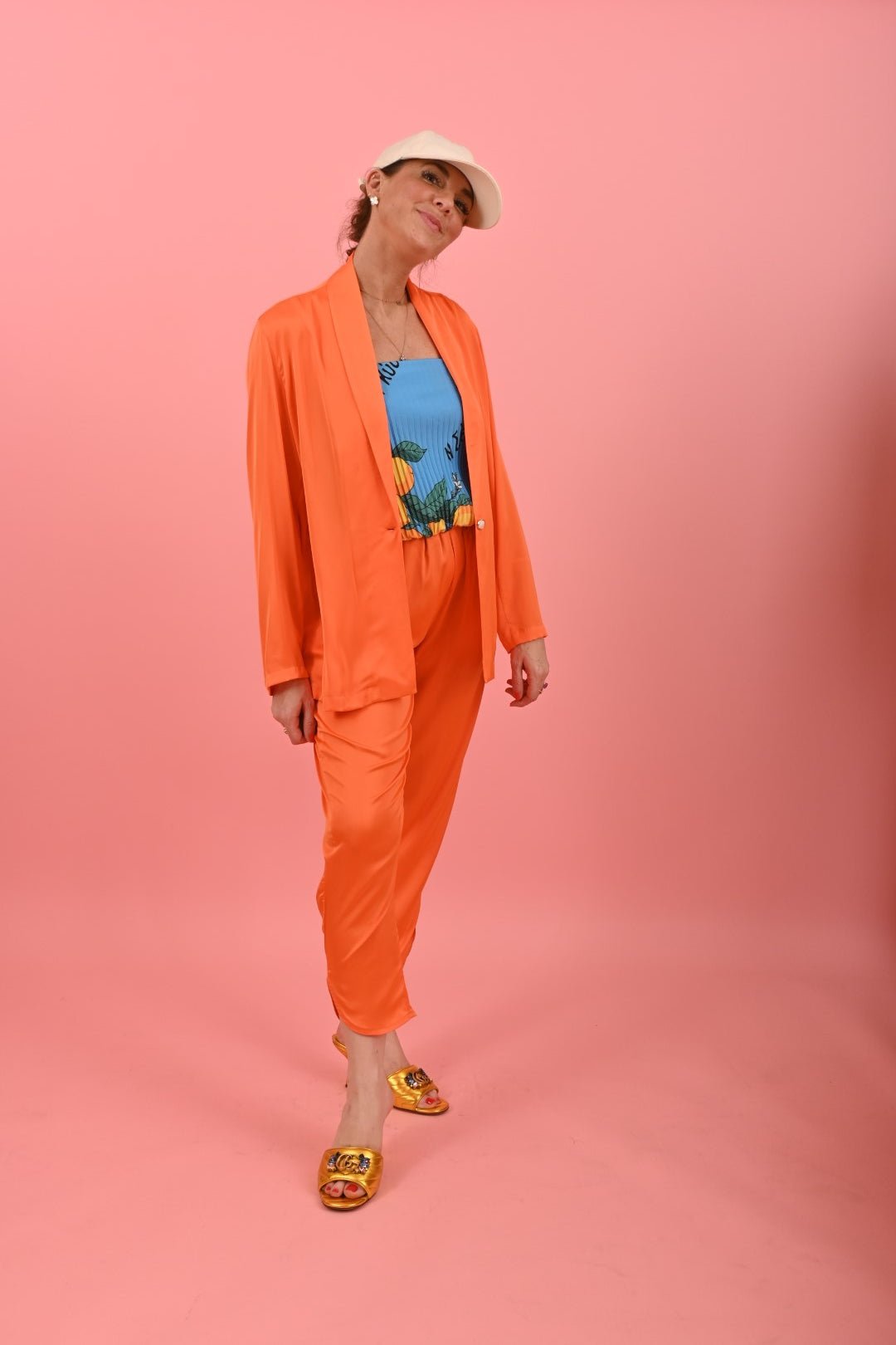 Jben Trouser Orange | بنطلون نسائي - Maison Clad
