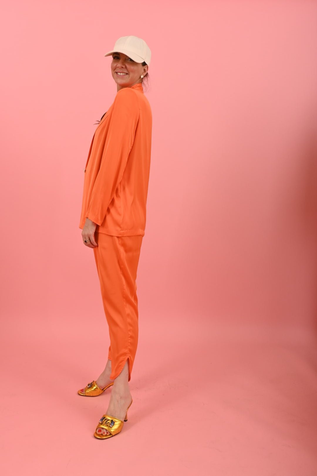 Jben Trouser Orange | بنطلون نسائي - Maison Clad