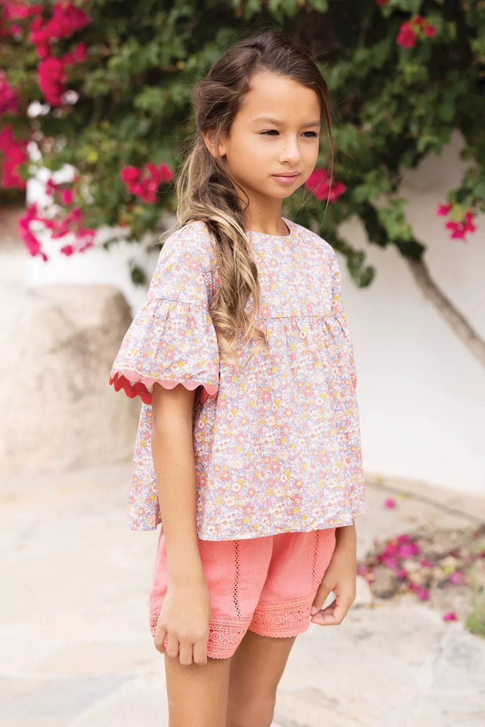 Kids' Blouse Jardin d'été, mini flowers | بلوزة - Maison Clad