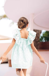 Kids' Dress Balade Parisienne - Mint | فستان - Maison Clad