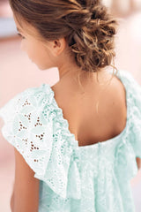 Kids' Dress Balade Parisienne - Mint | فستان - Maison Clad