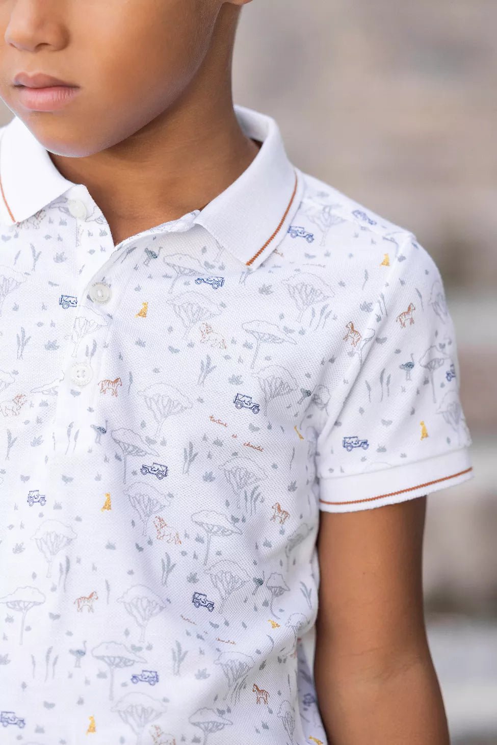 Kids' Polo Explorateur - White | تي شيرت - Maison Clad