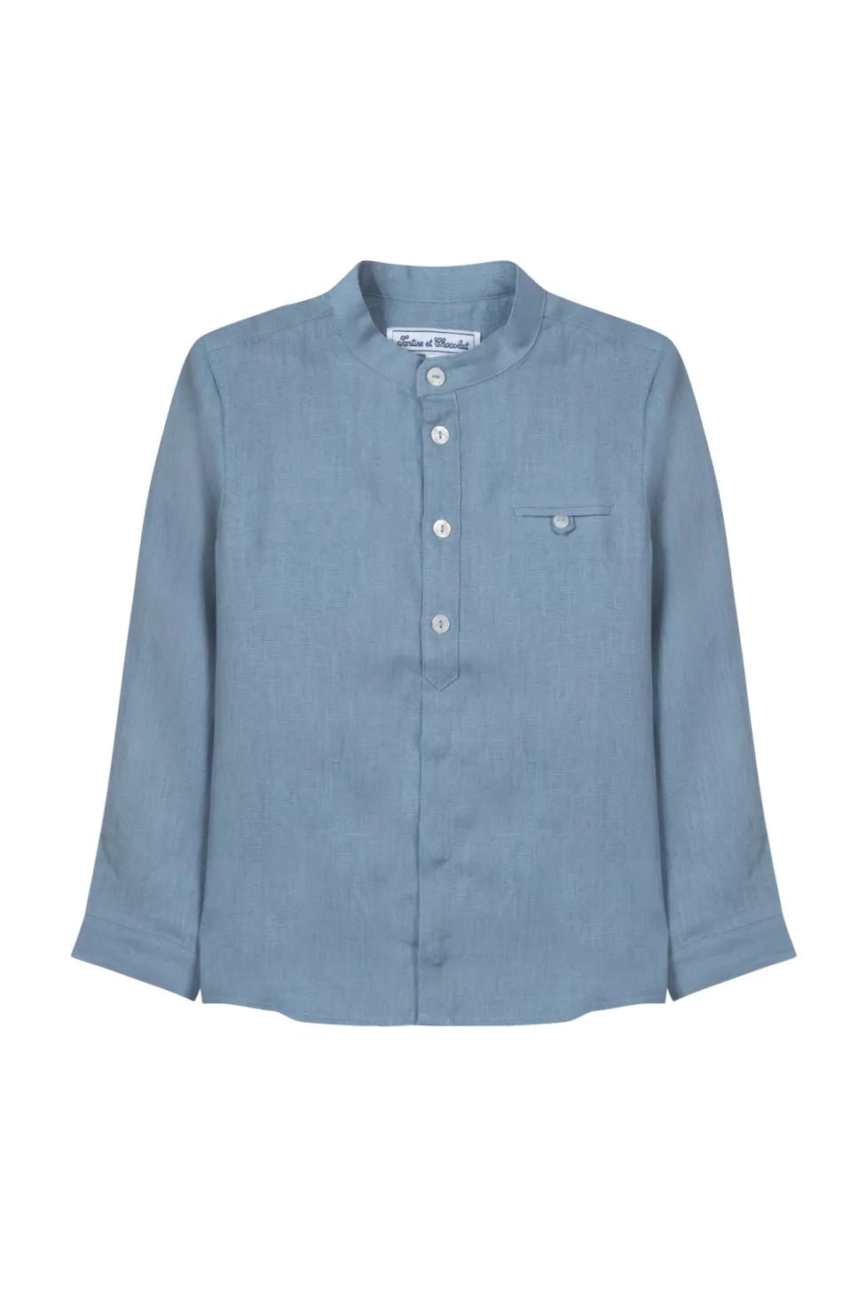 Kids' Shirt Carnet de Voyage - Blue | قميص - Maison Clad