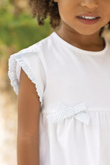 Kids' T-Shirt Balade Parisienne - White | تي شيرت - Maison Clad