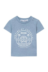 Kids' T-Shirt Carnet de Voyage - Blue | تي شيرت - Maison Clad