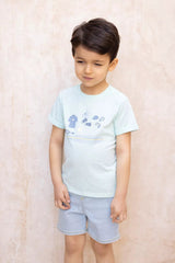 Kids' T-Shirt Carnet de Voyage - Mint | تي شيرت - Maison Clad