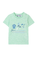 Kids' T-Shirt Carnet de Voyage - Mint | تي شيرت - Maison Clad