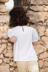 Kids' T-Shirt Un Air de Campagne - White | تي شيرت - Maison Clad