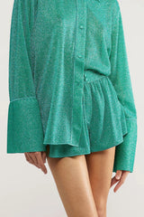 LUMIERE BOXERS SHORTS AQUAMARINE | السراويل النسائية - Maison Clad