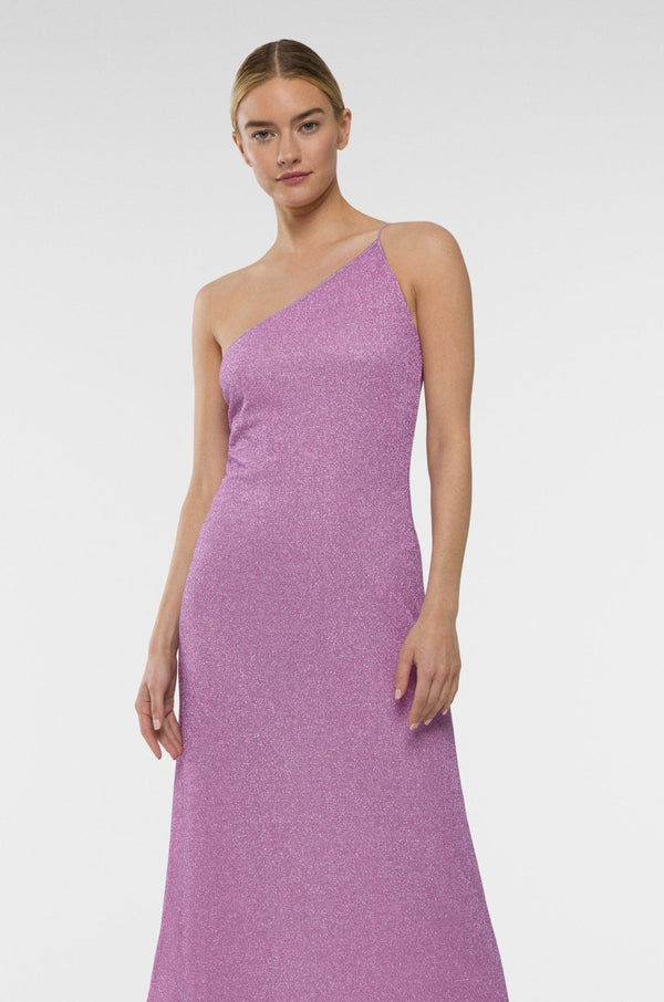 LUMIERE PLUMAGE ONE SHOULDER DRESS LILAC| لباس المرأة - Maison Clad