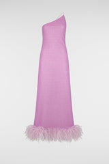 LUMIERE PLUMAGE ONE SHOULDER DRESS LILAC| لباس المرأة - Maison Clad